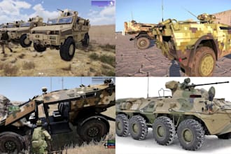 create custom vehicles and military props for arma reforger
