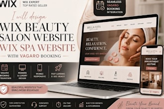 design wix beauty salon website wix spa website with vagaro booking website