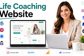 build life coaching website, consultant website with booking system