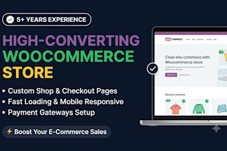 design high converting woocommerce store or online shopping website