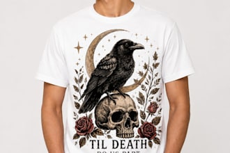 create unique print ready t shirt designs for etsy ebay and print on demand