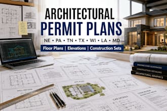 do architectural permit drawing in ne, pa, tn, tx, wi, la, MD