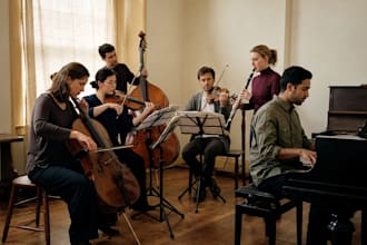 record live cello violin piano double bass and oboe