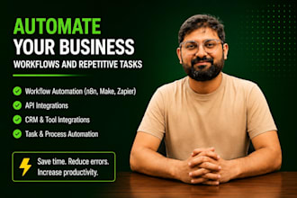 build n8n, zapier, or make automation workflows for your business