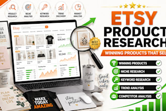 do etsy product research and winning product hunting