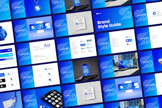 design modern saas or ai startup logo, brand identity, and branding kit