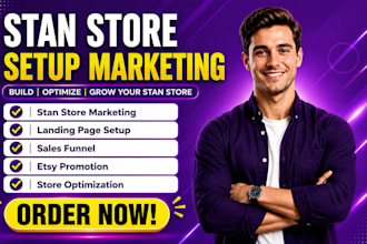 do stan store marketing etsy stan store landing page sales funnel promotion