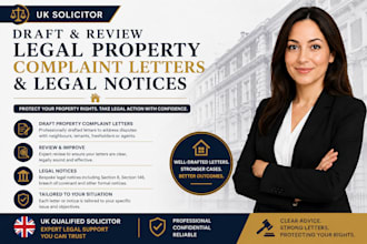draft and review legal property complaint letters and legal notices