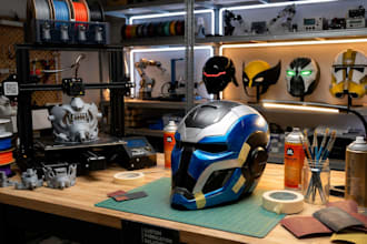 3d print and paint custom cosplay mask, helmet, armor, props and ship worldwide
