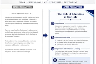professionally format microsoft word documents
