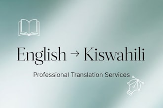 translate english to swahili professionally