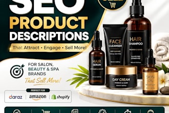 write SEO product descriptions for amazon, shopify and daraz