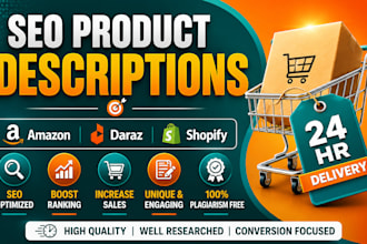write SEO product descriptions for amazon draz and shopify