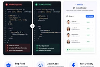 fix react or javascript frontend bugs fast