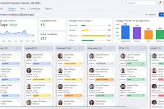 build custom excel HR dashboards and recruitment trackers