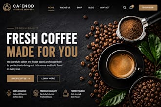 build private label coffee dropshipping brand website, coffee shopify website