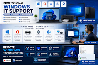 provide professional windows 10 and 11 IT support remotely