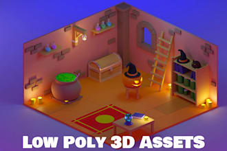 model lowpoly stylized 3d game asset