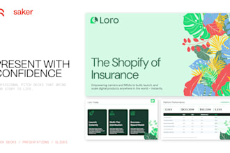 design a modern pitch deck presentation