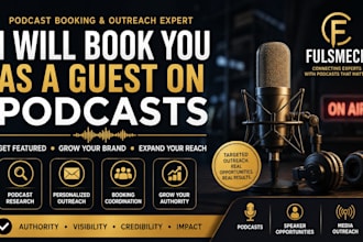 book you as a guest on podcasts in your niche