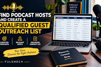 find podcast hosts and create a qualified guest outreach list