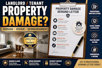 draft landlord tenant property damage demand repair or reimbursement letter