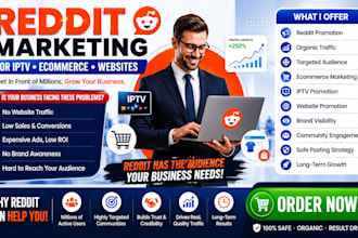 do reddit promotion for your iptv app, online store, ecommerce business website