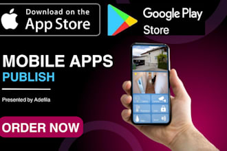 publish your app on google play store and apple app store
