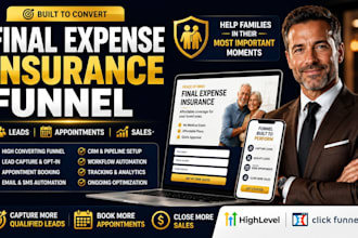 build final expense insurance funnel using gohighlevel and clickfunnels
