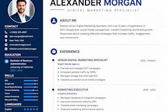 design a professional ats resume and cover letter
