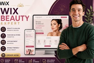 fix and design wix beauty and fashion website with appointment booking