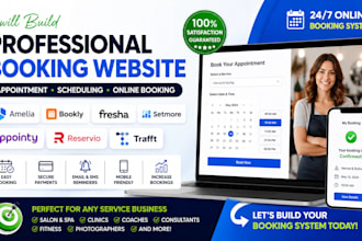 build amelia bookly fresha setmore appointy reservio trafft booking website