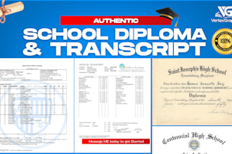 high school diploma, college transcript, university transcript, ged certificate