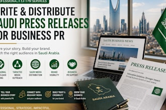 write and distribute saudi press releases for business PR