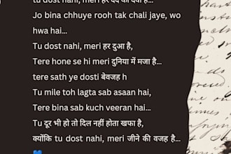 write heartfelt hindi poetry, shayari, and content for you