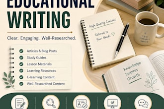 write professional educational articles and learning content