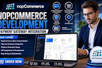 develop and customize nopcommerce store payment gateway integration