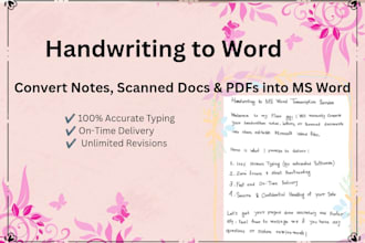 convert handwritten notes and scanned documents to word