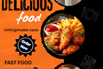 design a modern and professional restaurant flyer