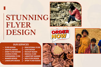 design professional church flyer, nonprofit flyer, charity, fundraising
