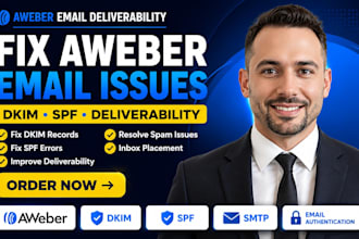 fix aweber dkim spf aweber spam issue aweber email deliverability