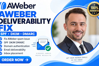 fix aweber dkim spf aweber spam issue aweber email deliverability