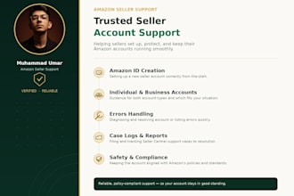 be your trusted amazon seller central supporter account creation
