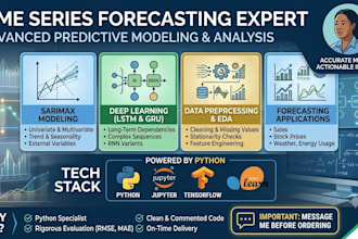 do time series analysis forecasting using sarimax, lstm, gru in python