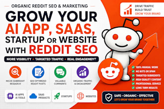 do reddit SEO posts for ai tools, saas products, website and business promotion