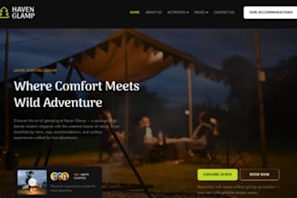 build squarespace glamping website yurt rental treehouse cabin rental site