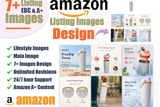 create amazon listing images, a plus content and eb design