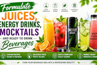 formulate juices, energy drinks, mocktails and ready to drink beverages