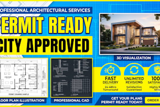 permit ready architectural drawings, floor plans, review plans for city approval