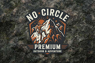design a dynamic climbing logo for outdoor and adventure brand